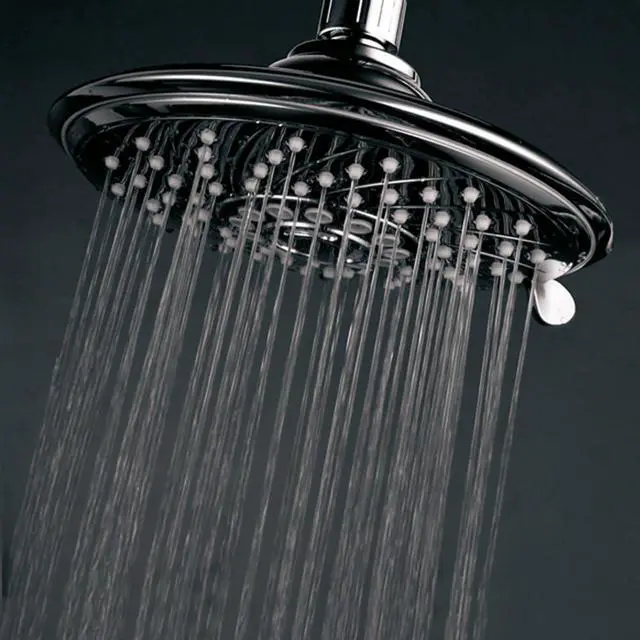 Alt view image 4 of 7 - HotelSpa Extra-Large 6-Inch Rain Shower Head for Exceptional Water Coverage! High-Pressure Angle-Adjustable Shower head features Rub-clean Jets, 6 Full Settings and Premium Chrome Finish