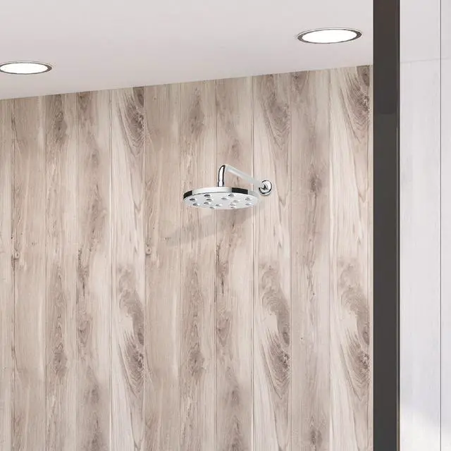 Alt view image 2 of 7 - Homewerks HS31-R125CH Rain Can Shower Head 8.9 Inches, Luxurious Air Infused Water Flow 2.5 GPM, Chrome Finish