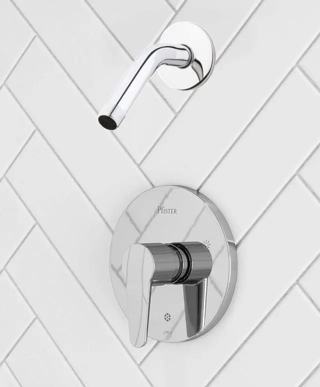 Alt view image 2 of 6 - Pfister R890600 Pfirst Modern 1-Handle Shower Trim Only Less Showerhead, Polished Chrome