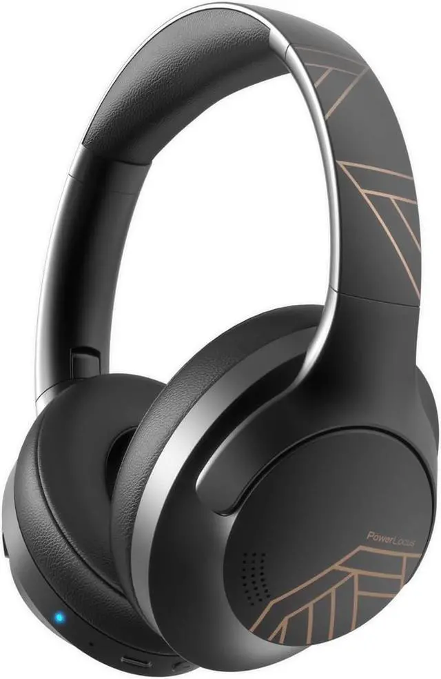 Main image of PowerLocus Bluetooth Headphones Over Ear, 50H Playtime with 4 EQ Modes Wireless Headphones with Microphone, HiFi Stereo Deep Bass, Soft Ear Cups, Foldable Lightweight Headset for Travel/Office/Workout