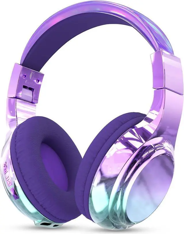 Main image of QearFun Bluetooth Headphones for Kids, Wireless Headphones with Built-in Mic, Includes Aux Cord, USB C, 3.5mm Jack, Bluetooth 5.3, On Ear Kids Headphones for School/Travel/Tablet/iPad