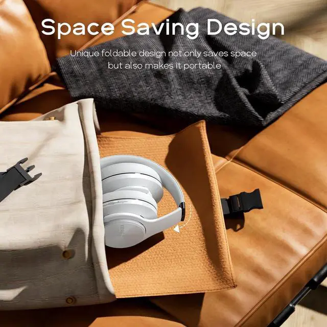 Alt view image 6 of 7 - DOQAUS Bluetooth Headphones Over Ear, 90 Hours Playtime Wireless Headphones with 3 EQ Modes, Noise Isolating HiFi Stereo Headphones with Deep Bass, Microphone, Soft Earpads for Cellphone/PC