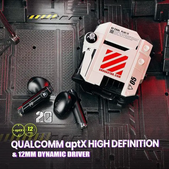 Alt view image 7 of 7 - Gravastar Wireless Earbuds Sirius P5,Bluetooth in-Ear Headphones with Stereo Sound,4 RGB Lights,40H Playback,ENC for Clear Call,Bluetooth 5.2,IPX4,Support Multipoint Connection(Defense Mecha)