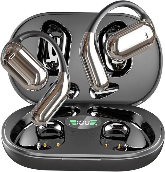 Main image of Wireless Earbuds Bluetooth Earbuds Built-in Mic with Ear Hooks 50H Playtime Ear Buds LED Display Charging Case Waterproof Design for Running Fitness