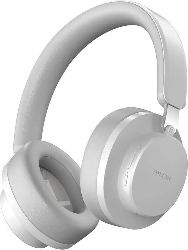 Main image of Noise Cancelling Headphones Wireless Bluetooth, Over Ear Headphones Bluetooth with Microphone, Cancelling Wireless Headphones Over Ear, 65h Playtime, Clear Calls, Comfort Fit For Travel (Grey)