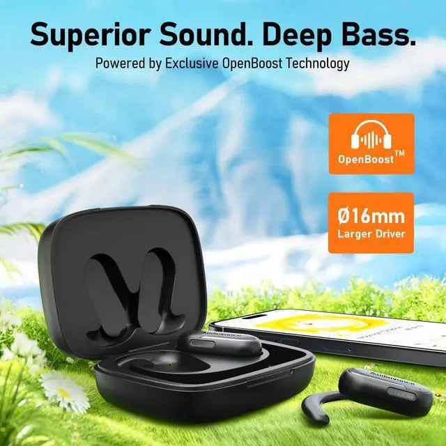 Alt view image 3 of 7 - OpenComfy CF301 Next-Gen Running Headphones, Wireless Bluetooth Open Ear Headphones for Sports Gym Workout, 4-in-1 Advantages: Ultra Comfort, Superior Sound, Secure Fit, Ambient Awareness.