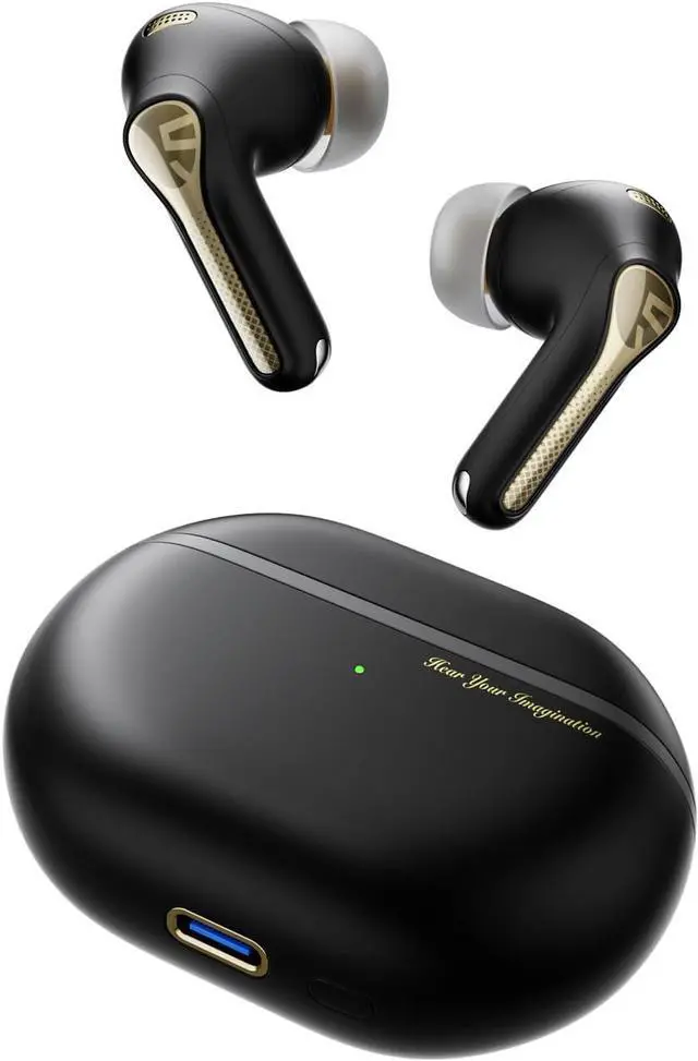 Main image of SoundPEATS Capsule3 Pro+ Wireless Earbuds, Adaptive Noise Cancelling Bluetooth Headphones Hi Res HiFi Stereo Sound with xMEMS Speaker, True Wireless ANC Earphones & LDAC, 6 Mic 43H Playtime