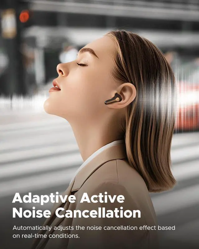 Alt view image 4 of 7 - SoundPEATS Capsule3 Pro+ Wireless Earbuds, Adaptive Noise Cancelling Bluetooth Headphones Hi Res HiFi Stereo Sound with xMEMS Speaker, True Wireless ANC Earphones & LDAC, 6 Mic 43H Playtime