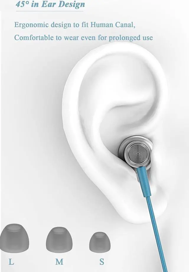 Alt view image 5 of 7 - USB C Headphones Corded for Samsung S22 S21 Ultra S20 S23 Fe,iPhone 15 Pro Max Plus, Noise Cancelling USB Type C Earbuds Earphone with Mic Volume Control Bass Stereo for Music Game Chat