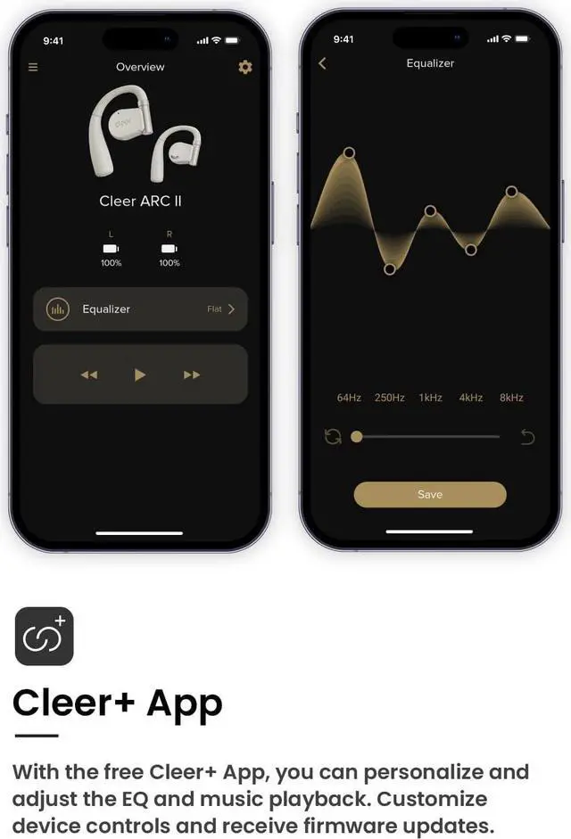 Alt view image 6 of 7 - Cleer ARC II Open-Ear True Wireless Bluetooth Headphones,Snapdragon Sound,Multipoint Connection,Secure Fit,IPX5 Waterproof,Crystal Clear Calls,35 Hours Playtime,for iPhone & Android (Light Grey)