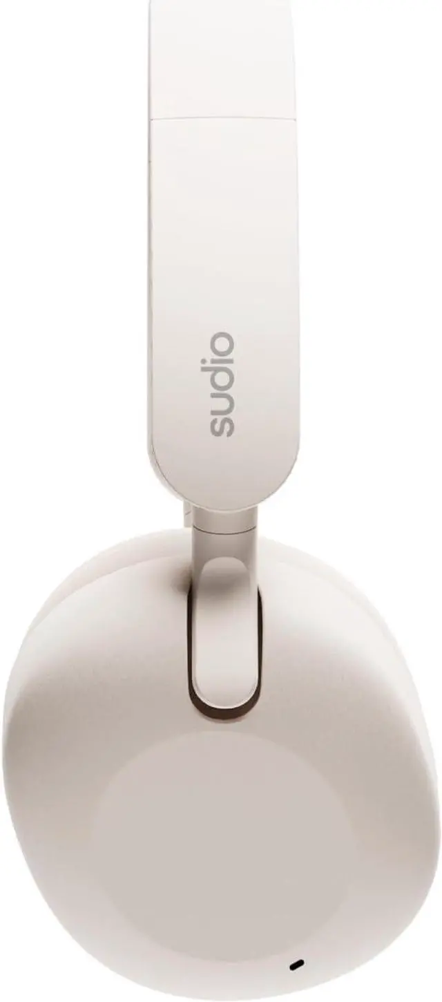 Alt view image 2 of 7 - Sudio K2 Wireless Bluetooth Over Ear Headphones, Noise Cancelling Headphones, USB-C Headphones, Wireless Headphones with Microphone, 60h Playtime, White