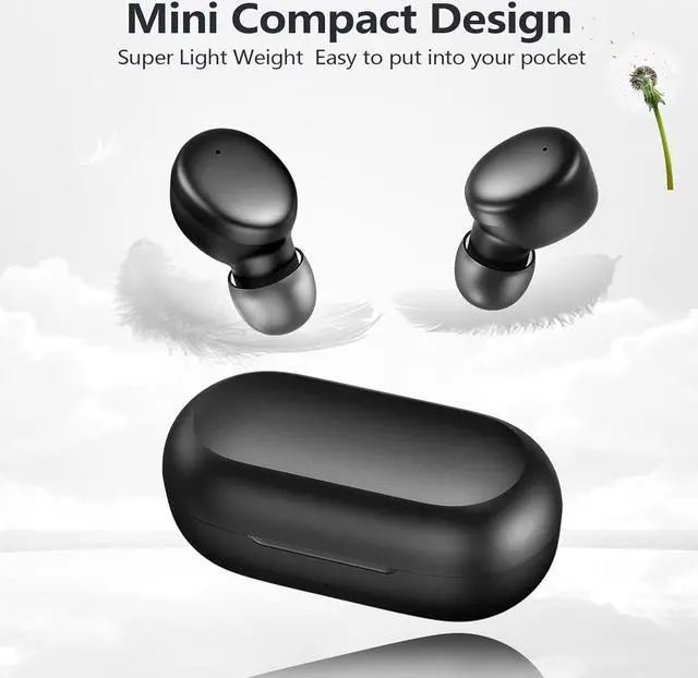 Alt view image 6 of 6 - MOZOTER S8 Mini Wireless Earbuds Bluetooth 5.3 in Ear Light-Weight Headphones,60Hrs Playtime Ear Buds with Charging Case,Smart Ring,Fitness Tracker Premium Sound with Deep Bass for Sport-Black