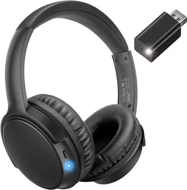 Main image of Wireless Headphones for TV - BKM300 Bluetooth TV Headphones Wireless with 4 Options Output(Optical, AUX, RCA and USB), 165FT Long Range, Higher Volume, 20Hrs, Plug & Play, No Delay