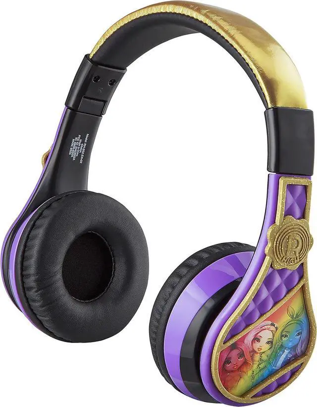 Alt view image 2 of 7 - eKids Rainbow High Kids Bluetooth Headphones, Wireless Headphones with Microphone Includes Aux Cord, Volume Reduced Kids Foldable Headphones for School, Home, or Travel