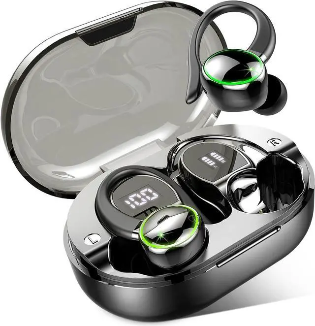 Main image of Wireless Earbud Bluetooth Headphones 5.3, 48Hrs Playtime Sport in Ear Wireless Earphones with Digital LED Display Over Ear Buds with Earhooks Waterproof Headset with Mic for Running Workout
