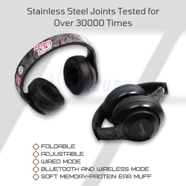 Alt view image 4 of 7 - Bluetooth Headphone, Over Ear, Foldable, Adjustable. Glowing Led Light, Noise Cancelling, HiFi Sound Quality (Black)