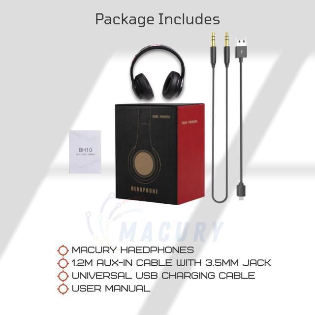 Alt view image 7 of 7 - Bluetooth Headphone, Over Ear, Foldable, Adjustable. Glowing Led Light, Noise Cancelling, HiFi Sound Quality (Black)