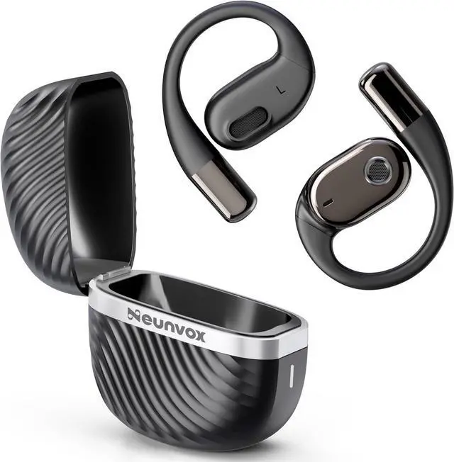 Main image of Open-Ear Headphones Wireless Bluetooth 5.3 Air Conduction Open Ear Buds with Mic Open Ear Earbuds with Earhooks IPX5 Waterproof 40Hours Playtime Earphones for Running Workout Black