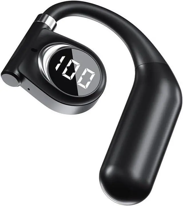 Main image of K1 Open-Ear Bluetooth 5.3 Headphone, 14 Hours Playback, 13MM Drivers, LED Digital Display, Music & Gaming Mode Low Latency, Ergonomic Design for Safety and Comfort (Single for Left Ear)