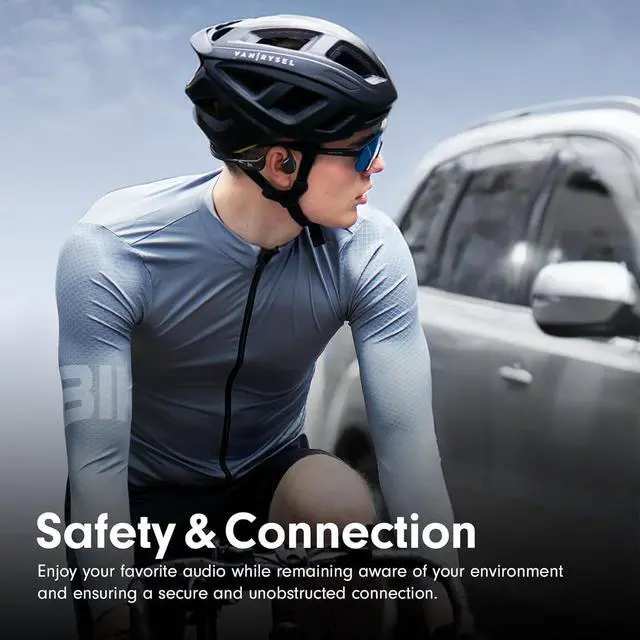 Alt view image 5 of 6 - Bone Conduction Headphones,Open Ear Headphones Bluetooth5.4 with Mic,Wireless Headphones 10H Playtime, Waterproof Sport Headphones Suitable for Running,Cycling, Outdoor Sports Black