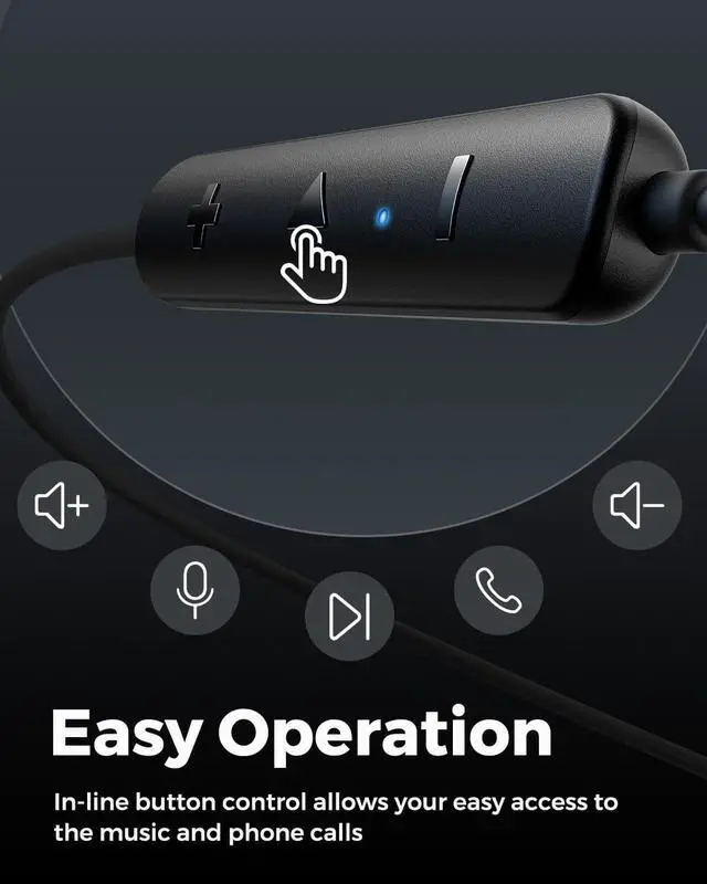 Alt view image 5 of 7 - Q30 HD+ Bluetooth Headphones in-Ear Stereo Wireless 5.2 Magnetic Earphones IPX5 Sweatproof Earbuds with Mic for Sports Immersive Bass 10mm Drivers aptX-HD 12 Hours Playtime Type C