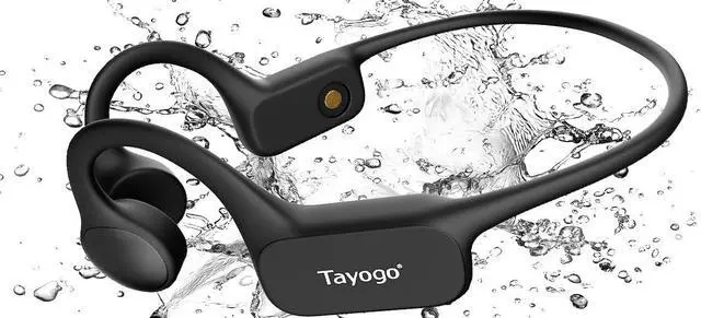 Alt view image 7 of 7 - Tayogo Waterproof Headphones for Swimming, Bone Conduction Headphones IPX8, Open-Ear Headphones Bluetooth 5.4, Underwater Headphones for Swimming,32GB Memory