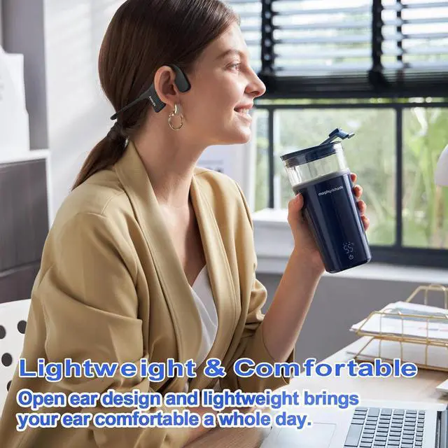 Alt view image 6 of 7 - Bone Conduction Headphones - Swimming Headphone Underwater Wireless Earphones Open Ear Waterproof IP68 Headset with Bluetooth 5.3, Built-in MP3 Player 32G Memory, 240mAh, 12Hrs Playtime