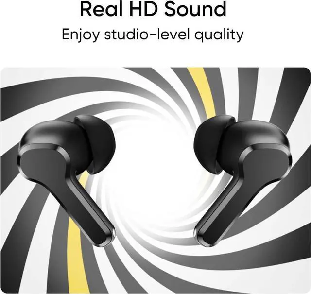 Alt view image 3 of 7 - realme TechLife Buds T100 Bluetooth Truly Wireless in Ear Earbuds with mic, AI ENC for Calls, Google Fast Pair, 28 Hours Total Playback with Fast Charging and Low Latency Gaming Mode (White)