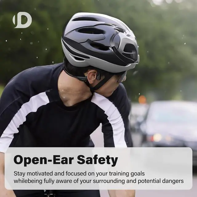 Alt view image 3 of 6 - Bone Conduction Headphones, Open Ear Headphones Wireless Earphones, 32GB MP3, 8 Hours Playtime, Bluetooth 5.3, IP68 Waterproof Headphones for Running and Fitness Workout - Red