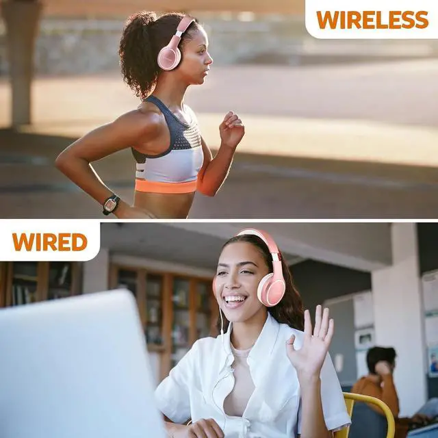 Alt view image 7 of 7 - Bluetooth Headphones Over Ear, 70H Playtime and 3 EQ Music Modes Wireless Headphones with Microphone, HiFi Stereo Foldable Lightweight Headset, Deep Bass for Home Office Cellphone PC