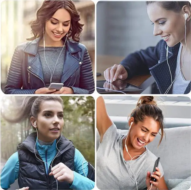 Alt view image 7 of 7 - [2 Pack] WEIZY Aux Earbuds, Vize 3.5mm Wired Headphones Noise Isolating Earphones Volume Control & Built-in Microphone Compatible with iPhone/Samsung/Android/MP3/MP4