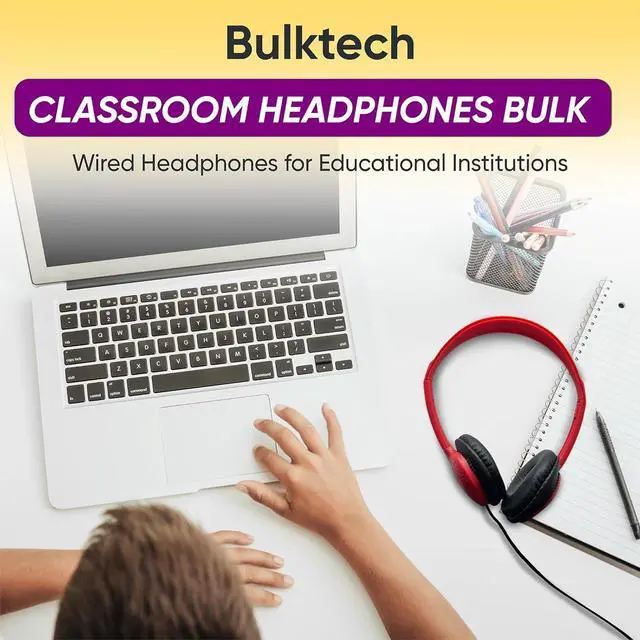Alt view image 2 of 7 - 20 Pack Bulk Wired On-Ear Leather Headphones with 3.5mm Connector, Multi