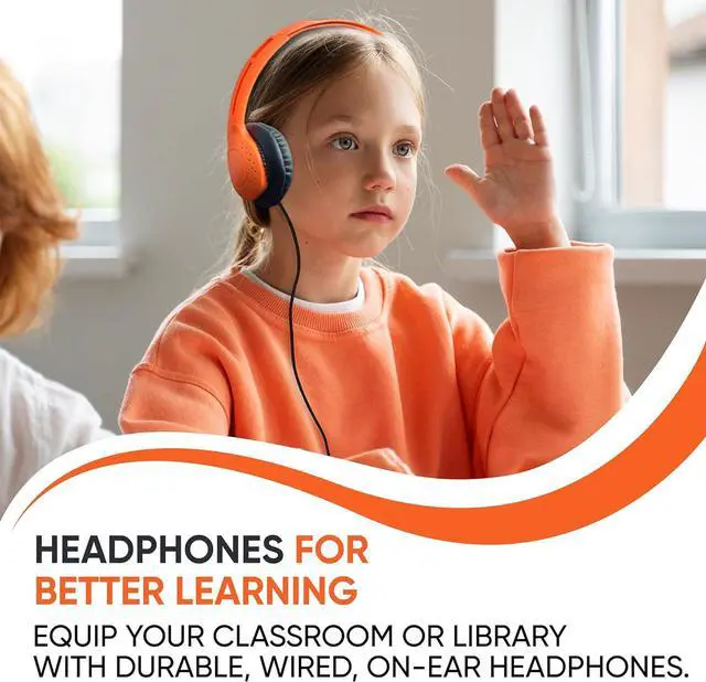 Alt view image 7 of 7 - 20 Pack Bulk Wired On-Ear Leather Headphones with 3.5mm Connector, Multi