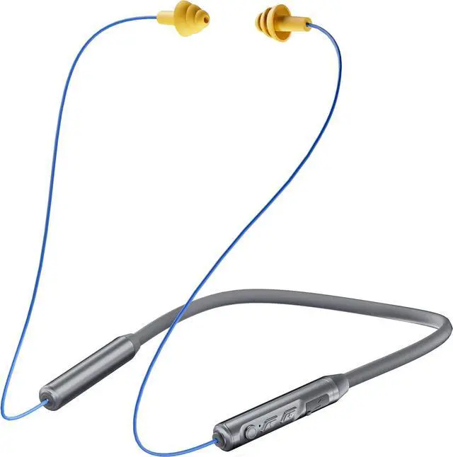 Main image of MIPEACE Bluetooth Earplug Headphones, Neckband Wireless Earbuds earplugs-29db Noise Reduction isolating in-Ear earplug Earphones with Controls,IPX5 sweatproof,19+Hour Battery(Gray)