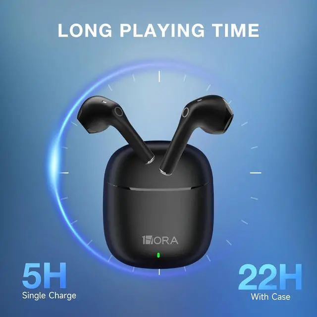 Alt view image 2 of 7 - Wireless Earbuds Bluetooth 5.3 Sports Headphones Deep Bass in-Ear Earphones Premium Sound with Charging Case Compatible with iPhone Android Smartphone Tablet Laptop