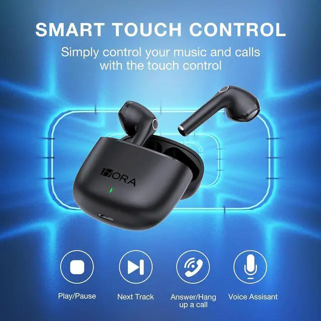 Alt view image 5 of 7 - Wireless Earbuds Bluetooth 5.3 Sports Headphones Deep Bass in-Ear Earphones Premium Sound with Charging Case Compatible with iPhone Android Smartphone Tablet Laptop