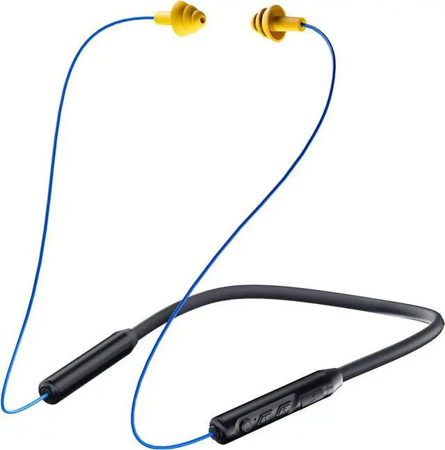 Main image of MIPEACE Bluetooth Earplug Headphones, Neckband Wireless Earbuds earplugs-29db Noise Reduction isolating in-Ear earplug Earphones and Controls,IPX5 sweatproof,19+Hour Battery(Blue)