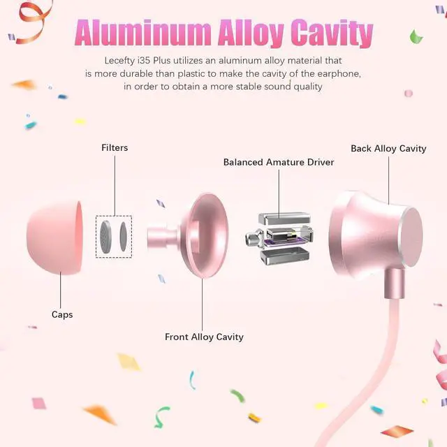 Alt view image 6 of 7 - Neckband Bluetooth Headphones, 200H Extra Long Playtime Wireless Stereo Neckband Earbuds with Microphone, Waterproof Balanced Armature Drivers in Ear Headset for Sports/Workout (Pink-Purple)