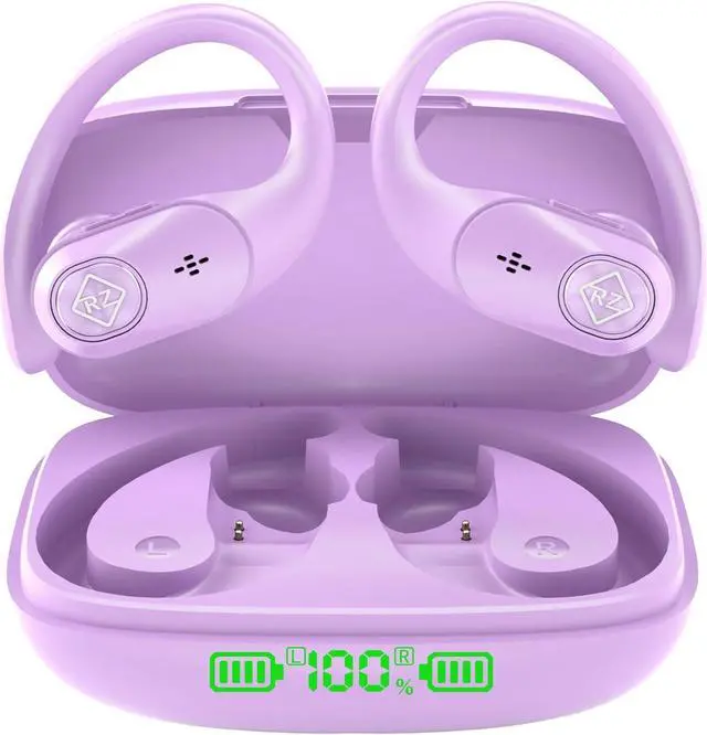 Main image of Wireless Earbuds Bluetooth Headphones Wireless Charging Case LED Display 40H Playtime Built in Mic Over Ear buds Waterproof Earphones with Earhooks Deep Bass Sound Headset for Sport Running Workout TV