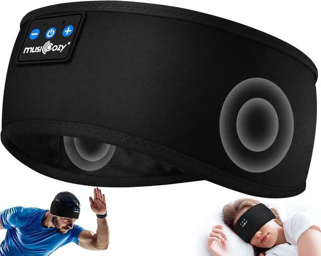 Main image of MUSICOZY Sleep Headphones Bluetooth 5.2 Headband, Sports Wireless Earphones Sweat Resistant Earbuds with Ultra-Thin HD Stereo Speaker for Workout Running Cool Gadgets Unique Gifts