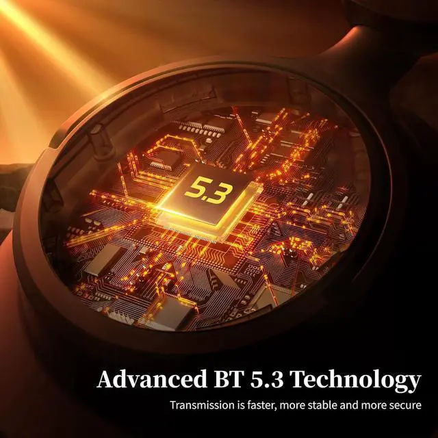 Alt view image 7 of 7 - Noise Cancelling Headphones, Bluetooth Headphones Over The Ear Headphones Wireless Bluetooth with Mic, 80H Playtime, Deep Bass, Comfort Fit, Portable Lightweight Headphones for Travel, Home