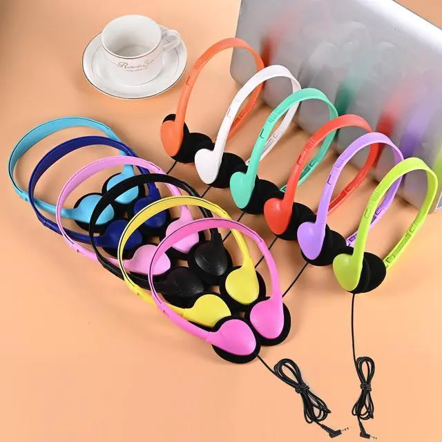 Alt view image 7 of 7 - Classroom Headphones Bulk 54 Pack, Student On Ear Headsets, Comfy Swivel Earphones for Classroom, Library, School, Airplane, for Online Learning and Travel, Stereo Sound 3.5mm Jack (12 Colors)