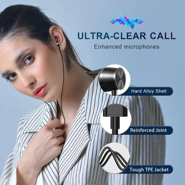 Alt view image 6 of 7 - Lightning Headphones for iPhone 13 14 12 Pro Max MFi Certified Lightning Earbuds with Mic Noise Isolation Stereo Bass in-Ear Headphones Lightning Connector Wired Earphones for iPhone 11 XR SE