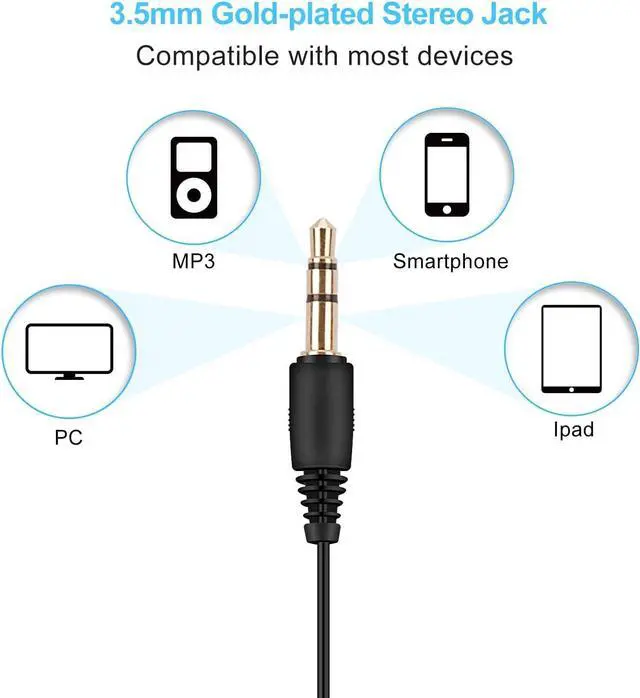 Alt view image 6 of 7 - AGPTEK IPX8 Waterproof in-Ear Earphones, Coiled Cable Swimming Earbuds with Stereo Audio Extension Cable, Wired,Black