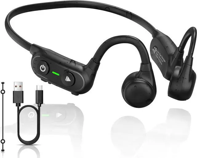 Main image of Bone Conduction Headphones, Open Ear Bluetooth 5.3 Headphones with Mic, Sweat Resistant Wireless Earphones for Running, Cycling, Workouts and Driving, Up to 12H Playtime Sports Headset