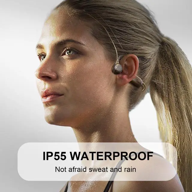 Alt view image 7 of 7 - Bone Conduction Headphones, Open Ear Bluetooth 5.3 Headphones with Mic, Sweat Resistant Wireless Earphones for Running, Cycling, Workouts and Driving, Up to 12H Playtime Sports Headset