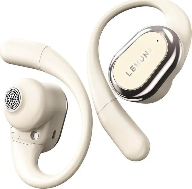Main image of Open Ear Bluetooth 5.4 Headphones, Wireless Earbuds with Earhooks, Touch Control, Dual Mic Clear Calls, IPX4 Waterproof, Lightweight Design, 32H Playtime, Perfect for Running & Workouts - Beige
