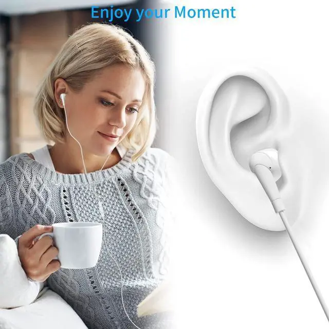 Alt view image 7 of 7 - Wired Earbuds with Microphone 6 Pack, in-Ear Headphones with Heavy Bass Stereo, High Definition, Remote Control Headsets, Noise Blocking Earphones Ear Buds Compatible with All 3.5mm Jack Devices