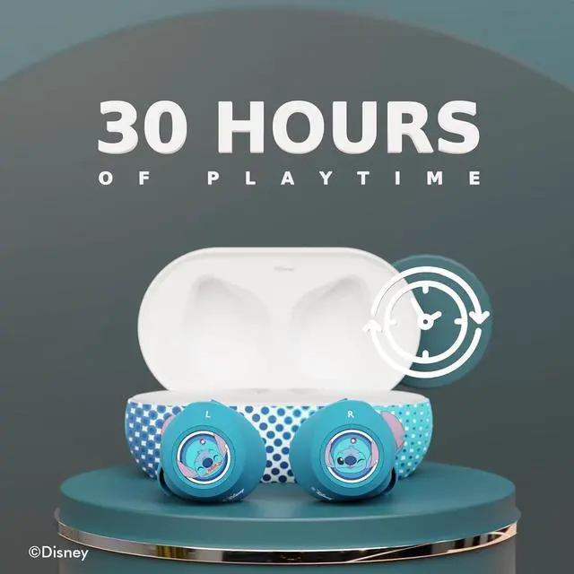 Alt view image 3 of 7 - Disney Lilo and Stitch Bluetooth Earbuds w/Charging Case- Wireless Headphones w/Built-in Mic+ Up to 30 Hrs Playtime- Lilo and Stitch Gifts for Girls,Boys,Women,Men,All Fans of Lilo and Stitch Stuff
