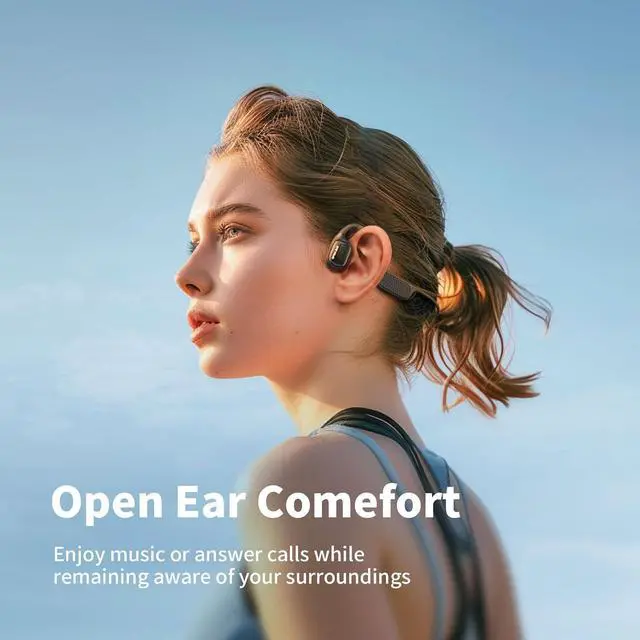 Alt view image 7 of 7 - Swimming Earbuds Bone Conduction Wireless Bluetooth Headphones Waterproof IPX8 Underwater Open Earphones with Built-in 32GB Memory MP3 Player 8 Hours Playtime Sports Headset for Running Gym